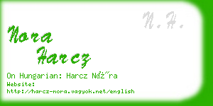 nora harcz business card